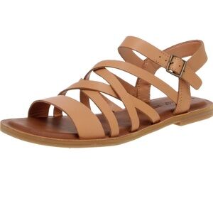 Tom’s Sephina strappy tan leather sandals size 8, NWT